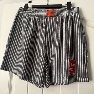 UO-Syracuse Striped Boxer Shorts with 'S' Patch